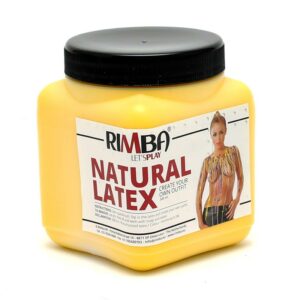Rimba Latex Play Liquid Latex Amarillo 9 Arnés Bondage con Copas Abiertas y Cadenas - Erotiks | Tienda erótica online