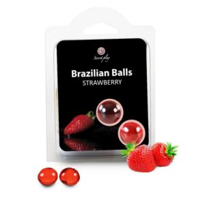 Secret Play Set 2 Brazilian Balls Aroma Fresa 8 Erosart Lubricante Sensation Fresas con Nata - Erotiks | Tienda erótica online
