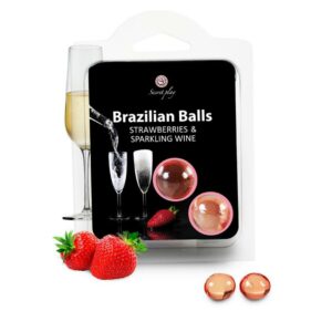 Secret Play Set 2 Brazilian Balls Aroma Fresas Cava 10 Set 2 Brazilian Balls Aroma Frutas del Bosque - Erotiks | Tienda erótica online