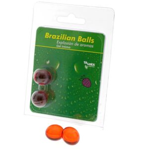 Set 2 Brazilian Balls Explosión de Aroma Fresa 6 Nuei Aceite Hot Oil Efecto Calor Mora 100 ml - Erotiks | Tienda erótica online