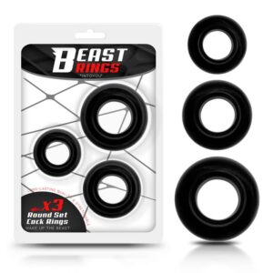 Set 3 Anillos para el Pene Flexibles Negros 4 Funda para el Pene con Vibración Add 2 Pleasure X Tender Marrón - Erotiks | Tienda erótica online