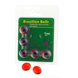 Set 5 Brazilian Balls Explosion de Aroma Fresa 3 Set 2 Brazilian Balls Excitante Efecto Electric Vibración - Erotiks | Tienda erótica online