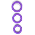 Set de 3 Anillos para el Pene Silicona Púrpura