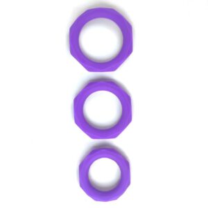 Set de 3 Anillos para el Pene Silicona Púrpura