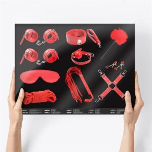 Set de Bondage 10 Piezas Rojo 9 Set Bondage 11 Piezas Negro - Erotiks | Tienda erótica online