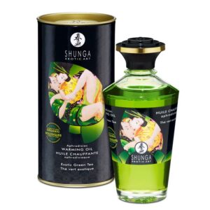 Shunga Aceite Afrodisíaco de Masaje Aroma Té Verde 7 Nuei Aceite Hot Oil Efecto Calor Mora 100 ml - Erotiks | Tienda erótica online
