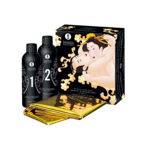 Shunga Kit de Gel de Masaje Aroma a Vino Espumoso 5 Aceite de Masaje Aroma Caramelo 50 ml - Erotiks | Tienda erótica online