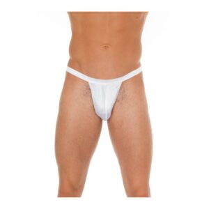 Tanga Blanco Talla Única 9 Panty Masculino de Cuero Talla Única - Erotiks | Tienda erótica online