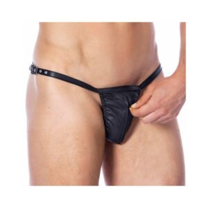 Tanga de Cuero Ajustable con Cremallera Talla Única 7 Rimba Latex Play Boxer Con Plug - Erotiks | Tienda erótica online