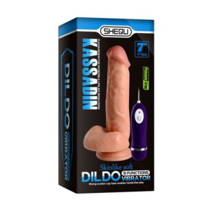 Vibrador Realista Control Remoto Kassadin 17.5 cm 9 King Cock Pene de 5 - Bronceado - Erotiks | Tienda erótica online
