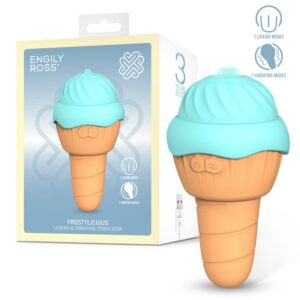 Frostylicious Estimulador con Lengua Estimuladora y Vibración 7 Estimulador Caress Vibración y Rotación Light blue - Erotiks | Tienda erótica online