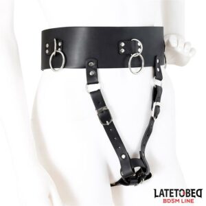 Cinturón de Castidad Femenino Ajustable 7 Arnés de Castidad de Cuero Ajustable - Erotiks | Tienda erótica online