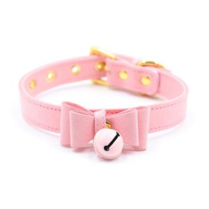 Collar con Cascabel Golden Kitty Cat 10 Collar con Correa Rosa Pastel - Erotiks | Tienda erótica online