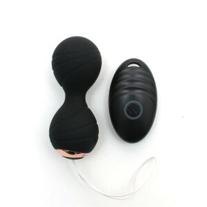 Bolas Kegel con Vibración y Control Remoto Cannes Negro 4 Lula Bolas Kegel Silicona Noir - Erotiks | Tienda erótica online