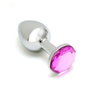 Plug Anal de Metal Sofia Joya Rosa 17 - Erotiks | Tienda erótica online