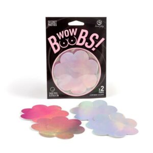 Wow Boobs! Cubre Pezones Flores Holográficos 5 Pezoneras con Encaje y Patrón Floral Rojo - Erotiks | Tienda erótica online