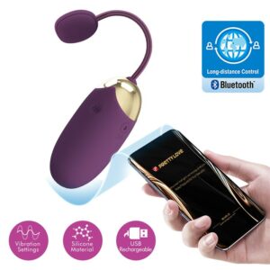 Abner Huevo Vibrador con App Lila 7 Huevo Vibrador Control Remoto USB Silicona Purpura - Erotiks | Tienda erótica online