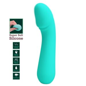 Cetus Vibrator Green 10 Estimulador Caress Vibración y Rotación Light blue - Erotiks | Tienda erótica online