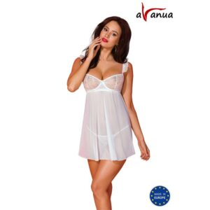 Milagros Chemise y Tanga Blanco 5 Milagros Chemise y Tanga Negro - Erotiks | Tienda erótica online