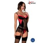 ODINA Corsé Negro/Rojo