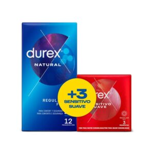 Pack Natural 12 ud y Sensitivo Suave 3 ud 4 Preservativos Natural 3ud - Erotiks | Tienda erótica online