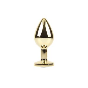 Plug Anal Clear Gem Gold Talla M 10 - Erotiks | Tienda erótica online