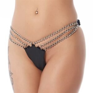 Rimba Bondage Play Braguita con Cadenas 5 Odiseo Arnés Masculino para el Pecho Cuero Vegano - Erotiks | Tienda erótica online