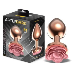 Plug Anal de Metal Oro Rosa con Rosa Rosa en la Base Talla M 7 Baile Plug Anal Color Púrpura - Erotiks | Tienda erótica online