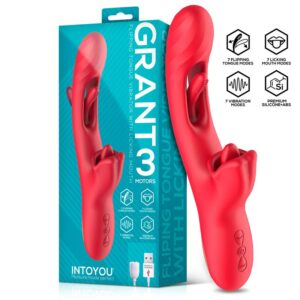 Grant Vibrador con Flipping y Lengua Licking 360º 6 Torky Masturbador con Rotación Compresión con App - Erotiks | Tienda erótica online