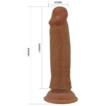 Quentin Dildo con Piel Deslizante-Retractil 18.4 cm