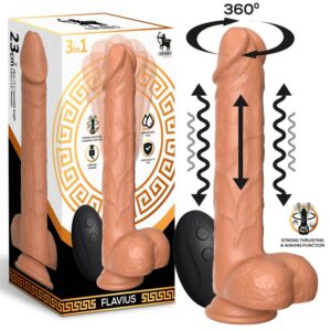 Flavius Dildo con Vibración, Thrusting y Waving 360º 9 - 23 cm