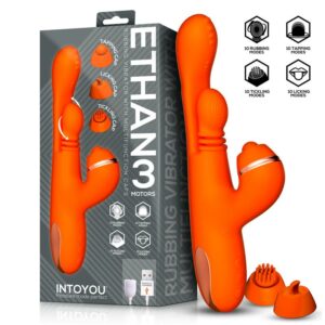 Ethan Vibrador Masaje 360º para el Punto G y Cabezales Intercambiables 9 Lexy Masajeador con Lengua Interna y Flipping - Erotiks | Tienda erótica online