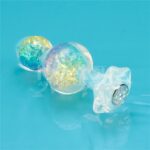Gemoria Plug Anal de Silicona con Centro de Cristal Multicolor