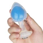 Gemoria Plug Anal Silicona Bola Interna Acero Brilla en la Oscuridad