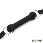 Mordaza Hueso Silicona Negro Ajustable
