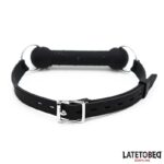 Mordaza Hueso Silicona Negro Ajustable