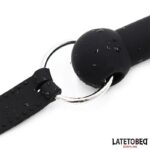Mordaza Hueso Silicona Negro Ajustable