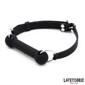 Mordaza Hueso Silicona Negro Ajustable