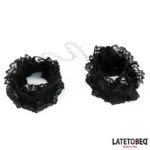 Esposas para Pies de Encaje Elástico Negro