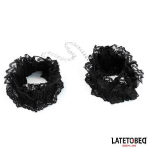 Esposas para Pies de Encaje Elástico Negro