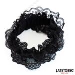 Esposas para Pies de Encaje Elástico Negro