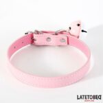 Collar con Cascabel Ajustable Rosa