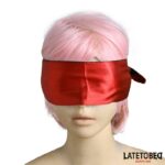 Antifaz de Satén Rojo y Negro