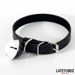 Collar con Cascabel Ajustable Negro