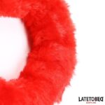 Esposas Pies Peluche Terciopelo Rojo