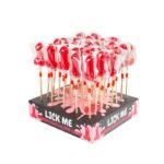 Display Piruleta Pene Cereza Efecto Calor Picante 40pcs