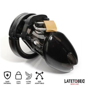 Jaula de Pene de Castidad Short Negro 8 Bars Jaula para el Pene con Candado Interno - Erotiks | Tienda erótica online