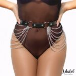 Nadine Cinturón Cuero Vegano con Cadenas Tall Única