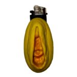 Mechero en Forma de Vagina Dorado