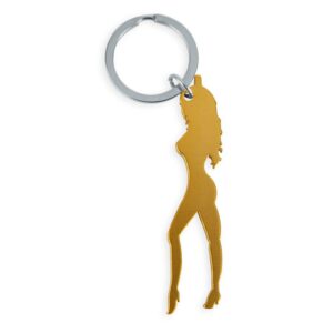 Llavero Mujer con Abridor Dorado